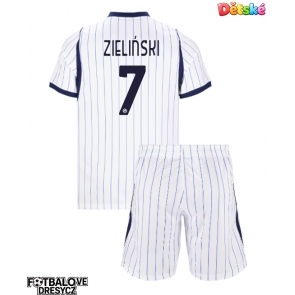 Inter Milan Piotr Zielinski #7 Dětské Venkovní dres komplet 2026-27 Krátký Rukáv (+ trenýrky)